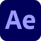 Adobe After Effects design tool logo - Motion graphics and video effects.