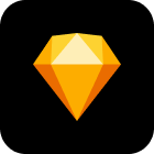 Sketch design tool logo - UI design tool for Mac users.